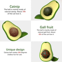 Avocado-Shaped Cat Toy with Catnip | Interactive Rotatebale Catnip Toy for Chewing & Teething Edible Licking, Playtime & Stress Relief | Durable & Safe for Cats/Kittens, Persian Cat