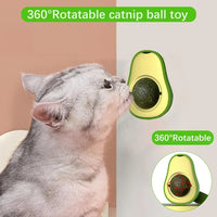 Avocado-Shaped Cat Toy with Catnip | Interactive Rotatebale Catnip Toy for Chewing & Teething Edible Licking, Playtime & Stress Relief | Durable & Safe for Cats/Kittens, Persian Cat