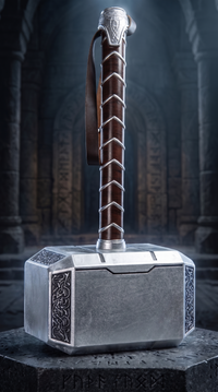 Thor's Hammer Mjolnir Premium Replica - High-Detail Cosplay & Display Item (45Cm)