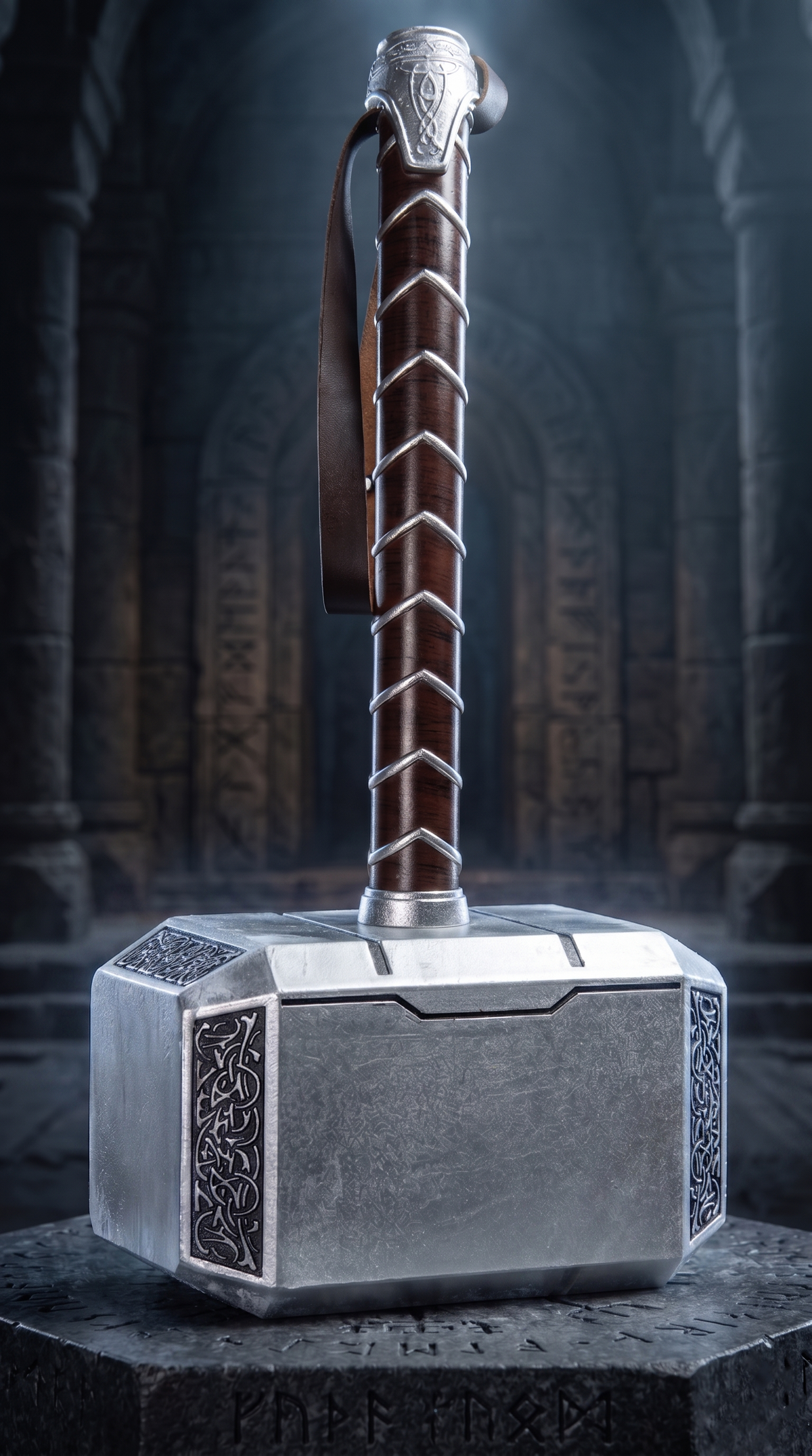 Thor's Hammer Mjolnir Premium Replica - High-Detail Cosplay & Display Item (45Cm)