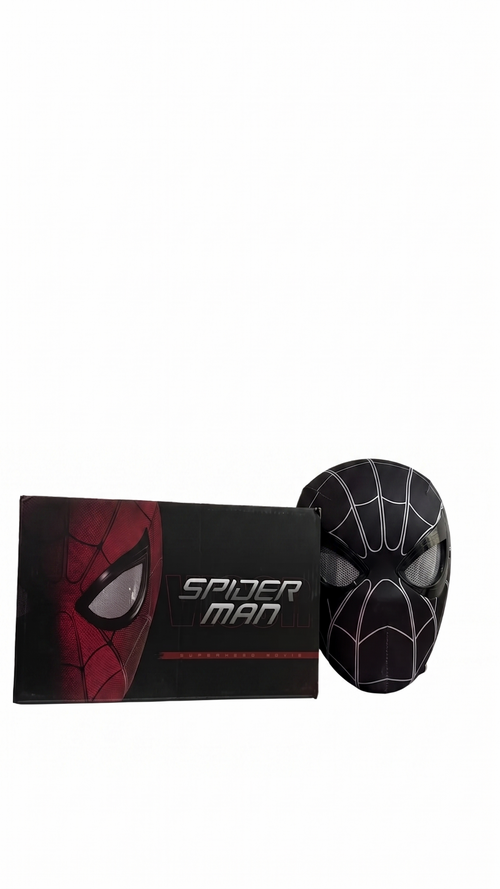 Black Spider-Man Mask – Premium Realistic Cosplay & Display Headwear (30Cm)