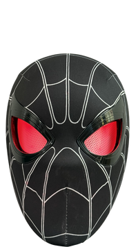 Black Spider-Man LED Mask with Glowing Red Eyes – Premium (30Cm)