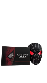 Black Spider-Man LED Mask with Glowing Red Eyes – Premium (30Cm)